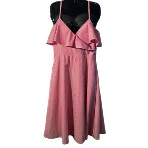 GIANNI BINI| Red and White candy strip dress| Size: Large| Excellent condition